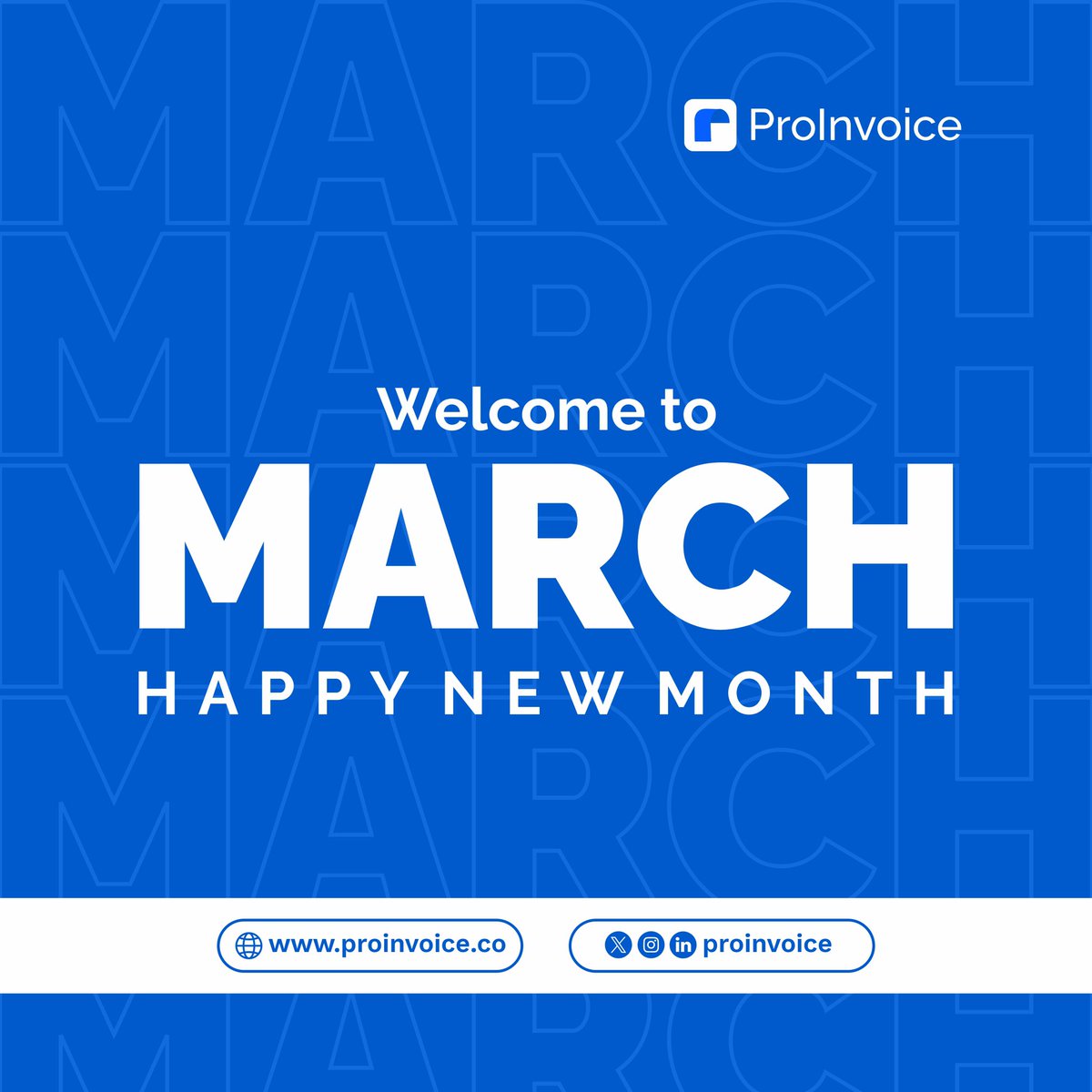 Cheers to a new month!

We enter profitable operations and opportunities this month. 

Wishing you seamless business operations this month.

#March #ProInvoice #NewMonth 
#growwithproinvoice #invoicingsoftware #business