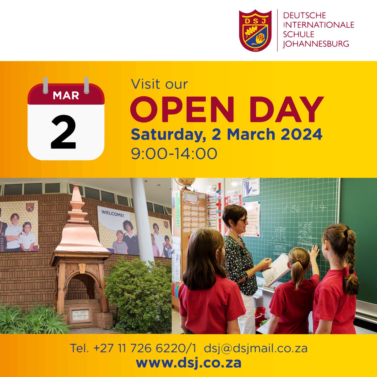 TOMORROW IS THE BIG (OPEN) DAY! We look forward to welcoming you to our Open Day on Saturday, 02 March 2024 from 09h00 - 14h00. Come and experience a 'Day in the life of the DSJ'. #EinsatzDSJ #StrongerTogether