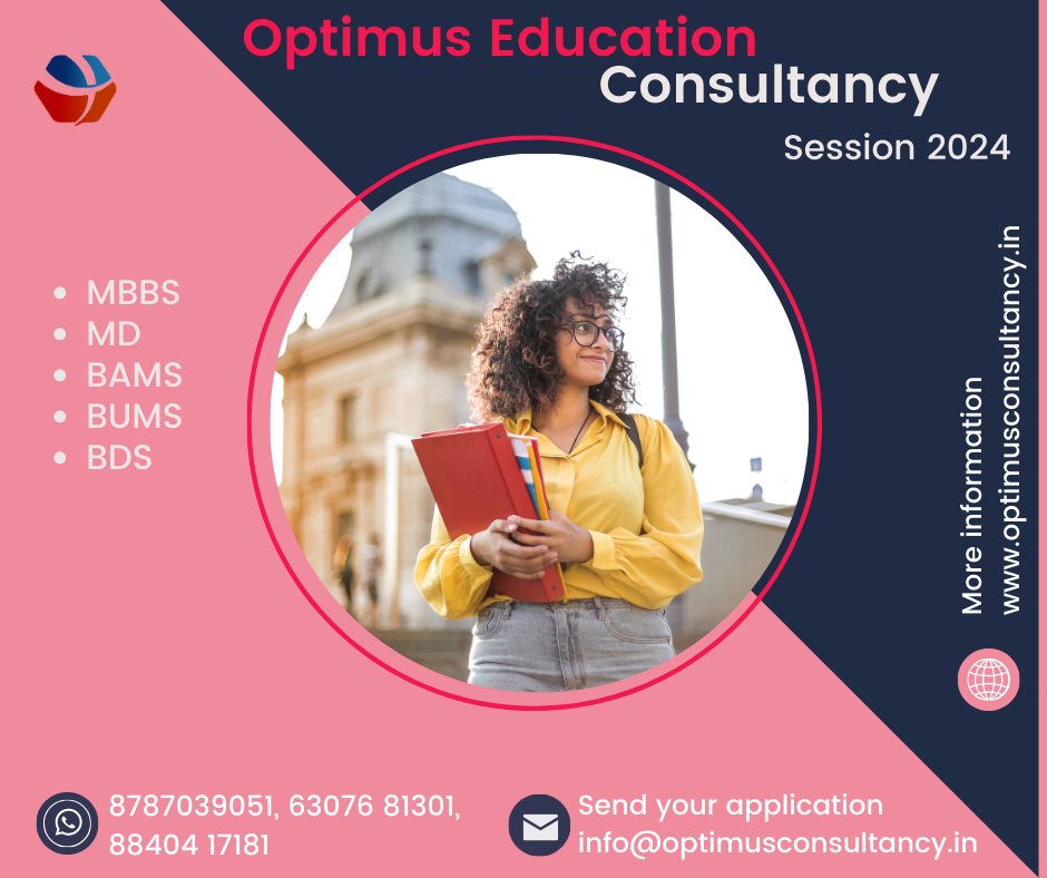 EducationOptim's tweet image. Optimus Education Consultancy
In deciding the proper college that is within budget and which will help in building their bright career we help students in counseling in India as well as abroad
Contact us: 6307681301
#EducationConsulting #Education #MBBS #MD #Consultants #Courses