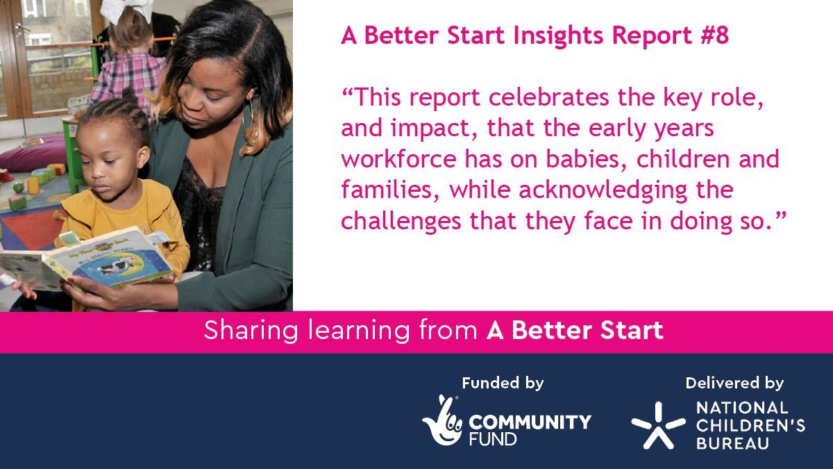 The latest #ABetterStart Insight Report is focused on innovation in the wider early years workforce including health workers, speech, language & communication therapists, peer support workers, family support workers, early help practitioners and more: buff.ly/3RvQgNS