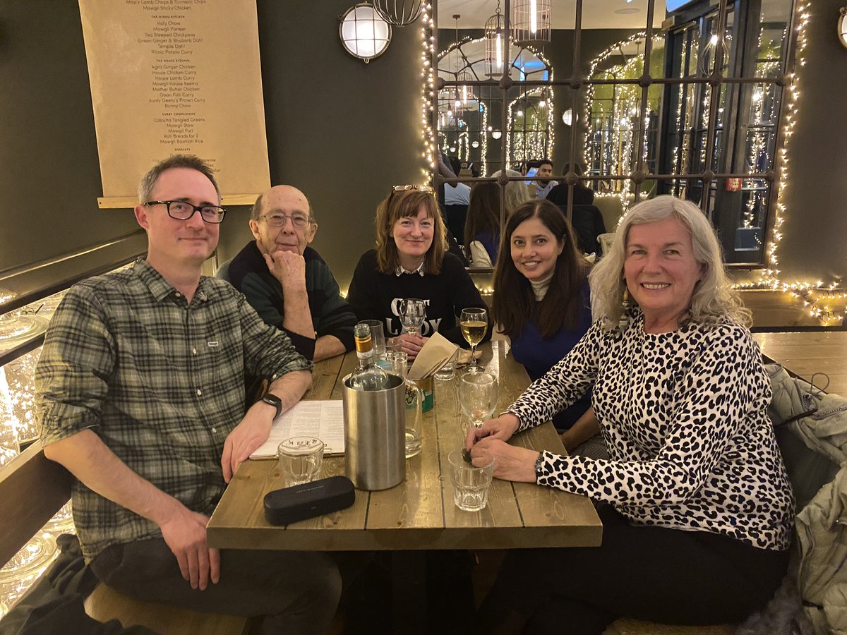 Fabulous to meet my Birkbeck writing mates after ages; talking shop and having a delicious meal at Mowgli.