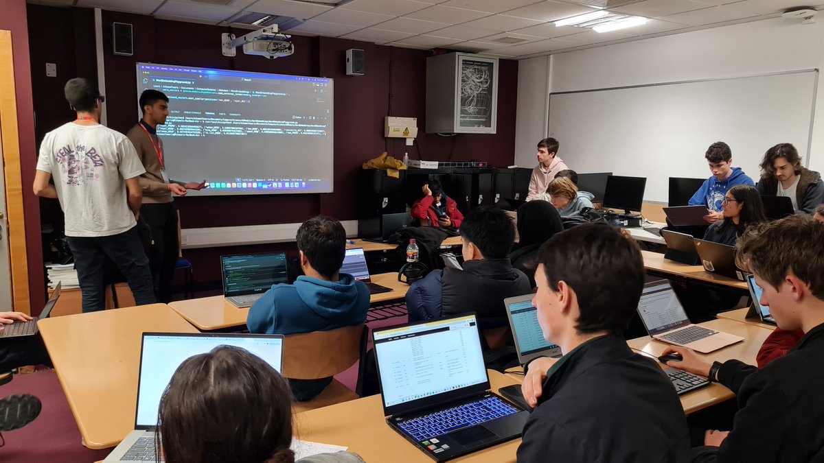 Thank you to Old Gower's (2023), Mikaeel (University of Warwick) and Adam (Imperial College London), for taking time out of their CS degrees and making a return to AI Society this week to deliver a fantastic session on word embeddings! <a href="/UCSHampstead/">UCS Hampstead</a>