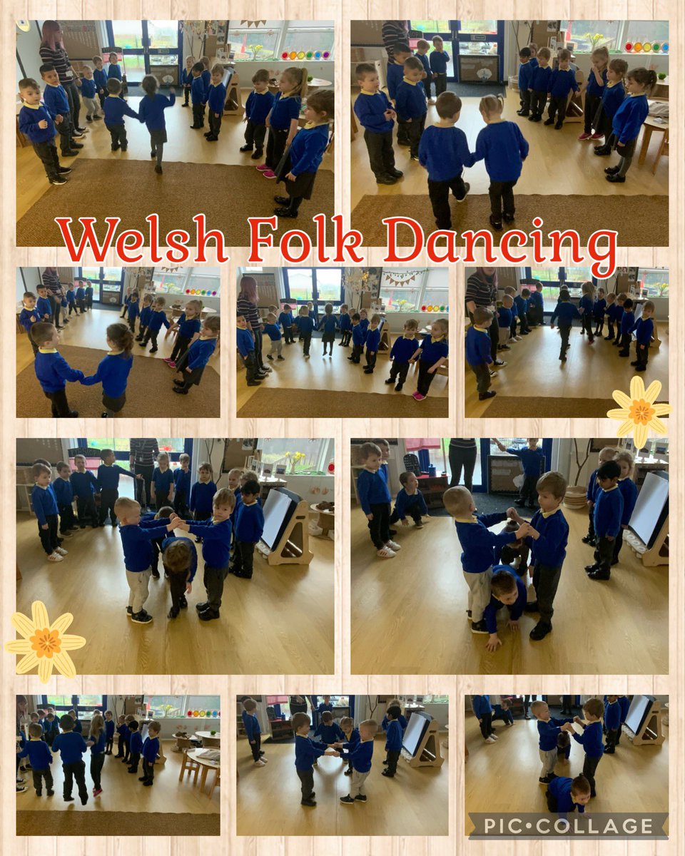 This week we have been learning how to perform a welsh folk dance 💃🏻🏴󠁧󠁢󠁷󠁬󠁳󠁿🌼 #DyddGŵylDewi #welshfolkdancing #healthyharri @rhosyfedwen