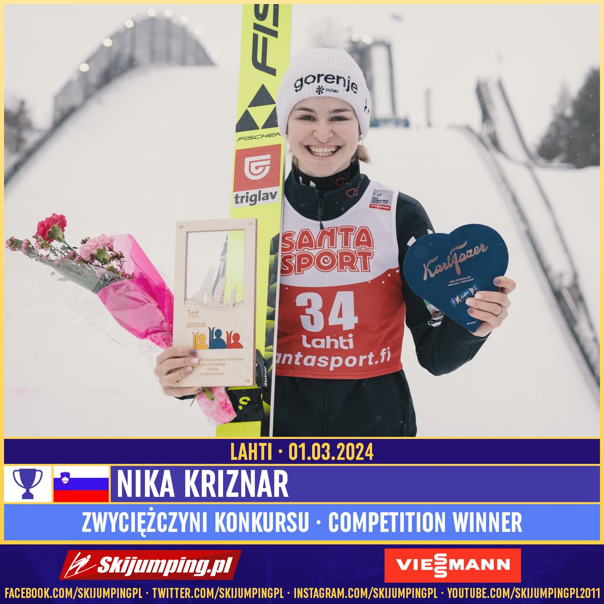 Skijumpingpl's tweet image. TOP3 - WC #Lahti Ladies 01.03.2024:

1. 🇸🇮Nika #Kriznar
2. 🇦🇹Jacqueline #Seifriedsberger
3. 🇦🇹Eva #Pinkelnig

 Congratulations! #skijumpingfamily