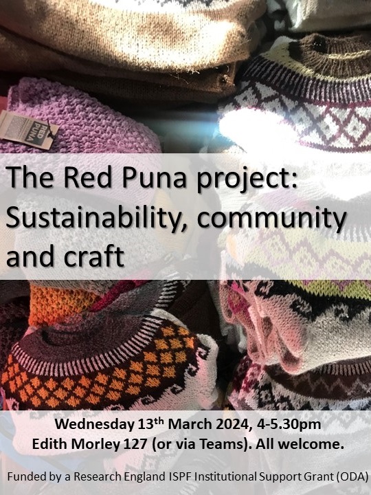 A fantastic chance to hear about community-driven approaches to sustainability from representatives of the Red Puna, a collective of indigenous communities based in northwest Argentina☀️4-5:30PM on 13.03.24 in person and online