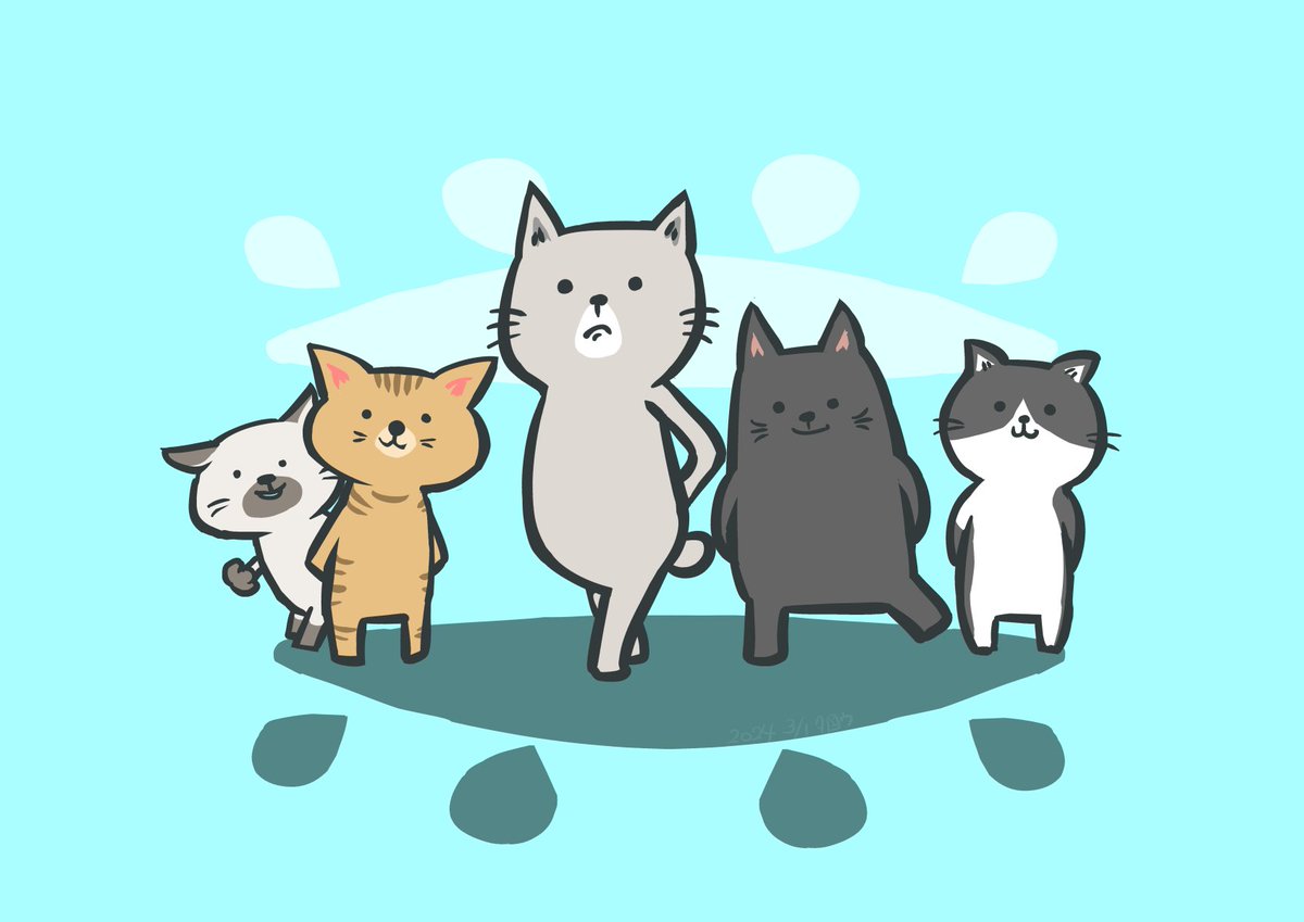 no humans cat animal focus shadow blue background standing :3  illustration images