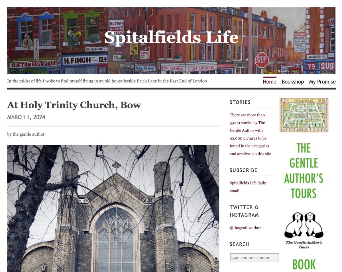 Wonderful article in Spitalfields Life about The Holy Trinity Church @thehacbow written & photographed by @thegentleauthor spitalfieldslife.com It's not often open, so come and have a look for yourself tomorrow, 2nd March, at our Vintage Interiors Show! #onlyintowerhamlets