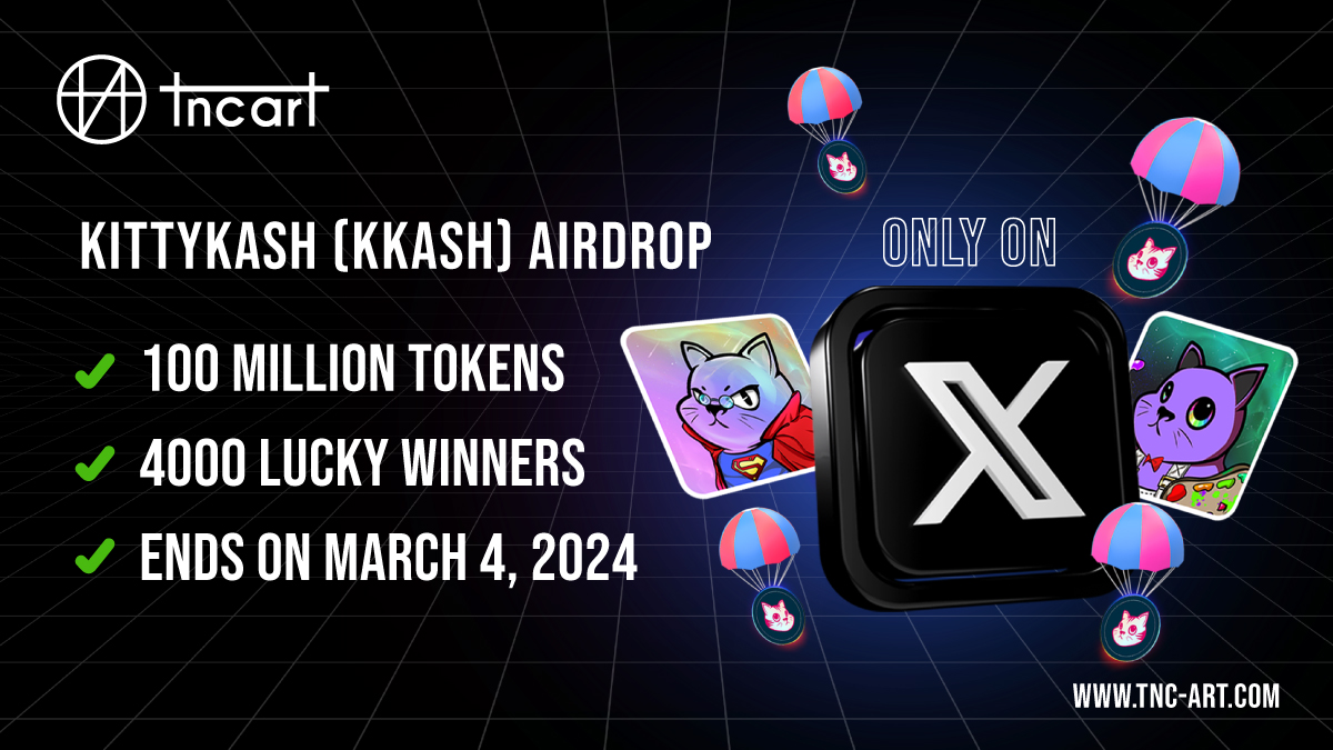TNCartteam's tweet photo. ✨100,000,000 Million $KKASH, 4000 Winners! 

👉 Follow: @angrymonkynft and @tncartteam
❤️ Like this post
🔁 Quote RT with the message:

I'm on a quest to claim 25,000  $KKASH KittyKash tokens from #AuroraCat by March 4, 2024! 🚀💫 Join the magic!

👥 Tag 3 friends who love NFTs!

🤑To receive your airdrop connect your wallets to https://t.co/A881DTEL1M and add Aurora Cat to your favorite collection - https://t.co/QdGCVRr5Ds

Join the 🐾 AuroraCat community and secure your #KittyKash ($KKASH) tokens now. 🌌 Hurry up! 🚀

📕Learn more about the airdrop here - https://t.co/Mth2P3LBRA

🤔DM for questions. 

#Airdrop #NFTCommunity #Crypto