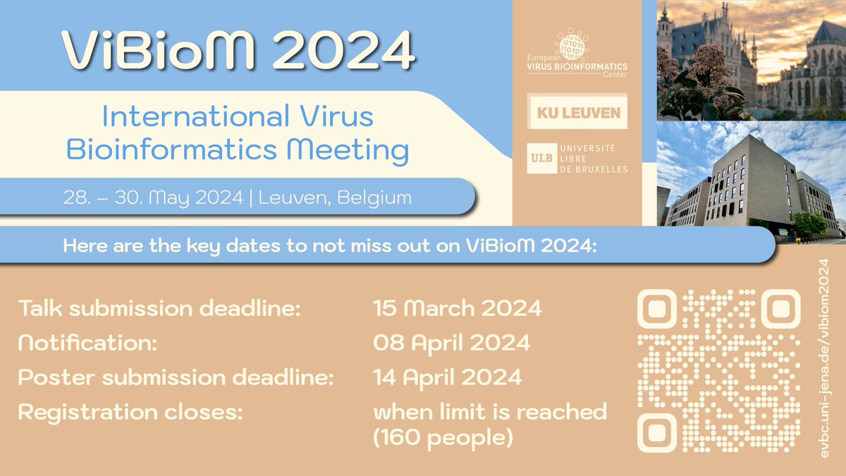 Don't miss out on submitting to #ViBioM2024. One more week to submit an abstract to apply for a talk. We look forward to just as many high-quality contributions as last year! evbc.uni-jena.de/events/vibiom2… #submissiondeadline