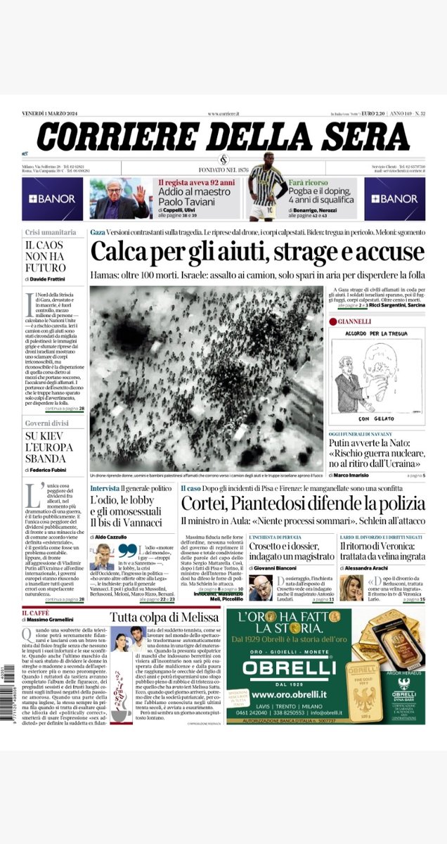 • Due intere pagine più la prima pagina. 

Ma esattamente perché ?

Per leggere le sue idee da cavernicolo ?

Tutto ciò è raccapricciante. 

A voi i commenti. 

#GeneraleVannacci 

#Vannacci 

#IlMondoAlContrario •