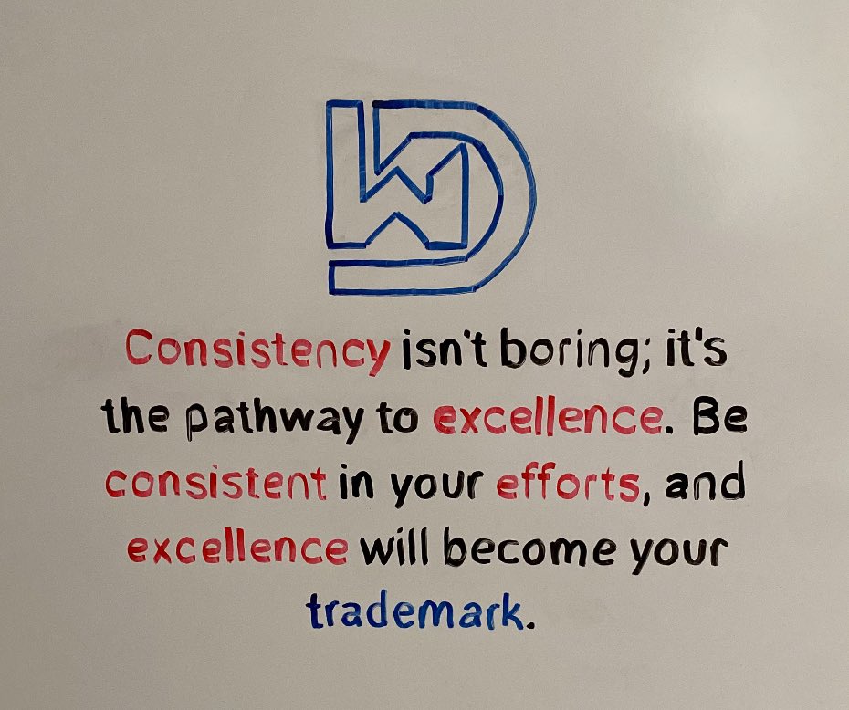 Consistency isn’t boring; it’s the pathway to excellence.

Be consistent in your efforts, and excellence will become your trademark.
