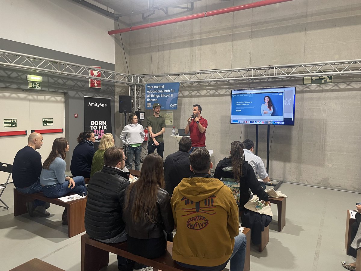 .<a href="/LookingGlassEdu/">LookingGlass</a> team promoting #inclusion at #Bitcoin conference in Madeira.