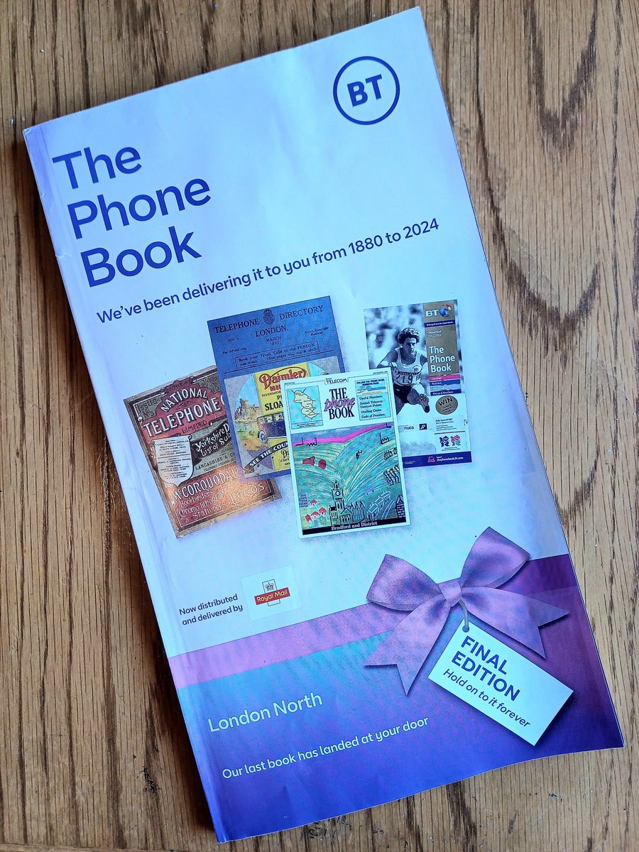 LondonOnGround's tweet photo. The last ever Phone Book just arrived, ending a publication begun in 1880. I hadn't seen, let alone used, one for years, but I remember them being inches thick. This one is only 110pp & 0.5cm thick. The days of phone book tearing competitions are long gone!
#thephonebook @bt_uk https://t.co/QNryVMkfl6