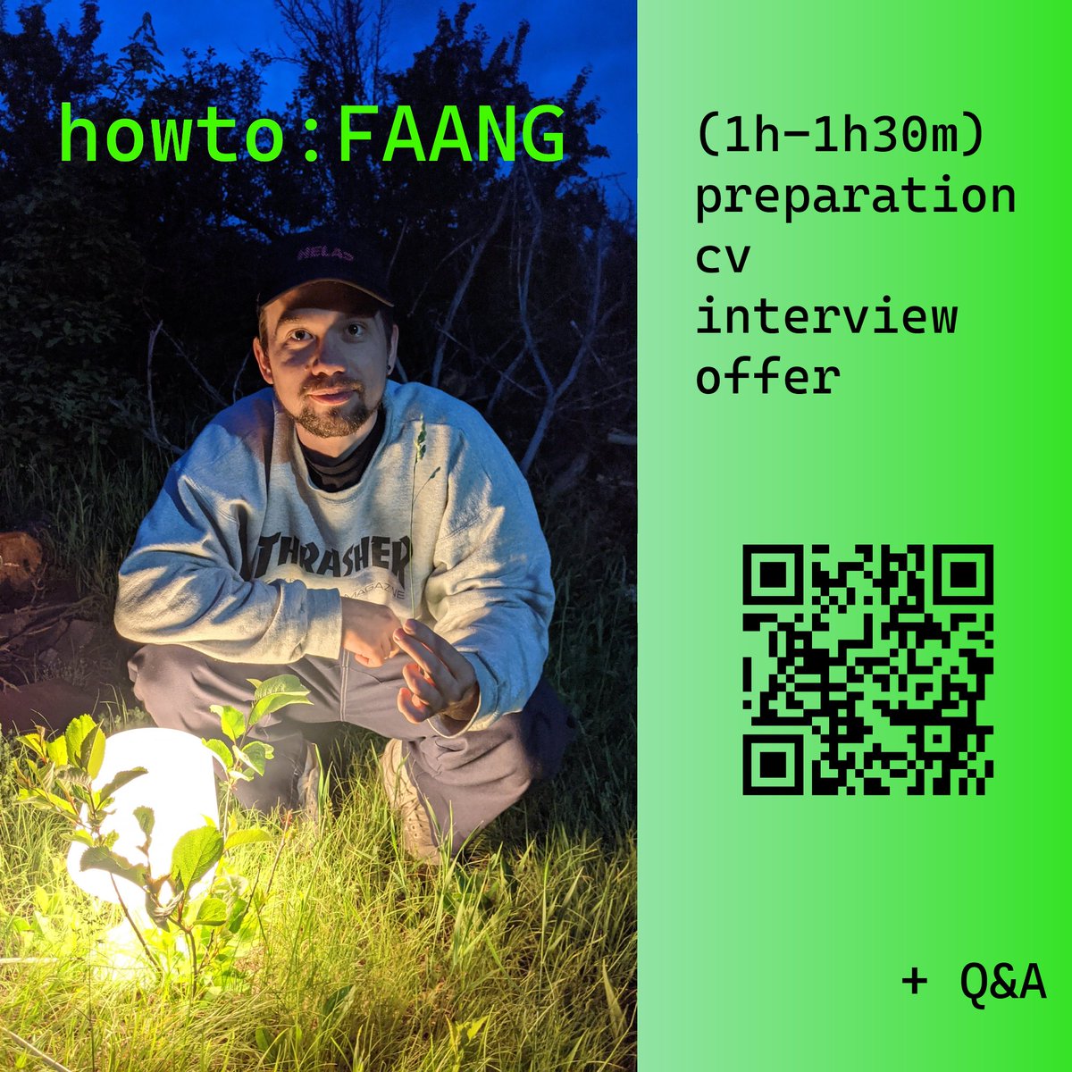 Tech talk + збір = 🛻: як легко проходити співбесіди та потрапити в FAANG та інші міжнародні компанії та стартапи?

Коли: 13 березня о 19.00 за Києвом.

Ціль: збираємо на автомобіль для НГУ Хартія. 

Будь який донат від 1000грн буде рахуватись вхідним 🎟. 
send.monobank.ua/jar/9V5UmpyxSq