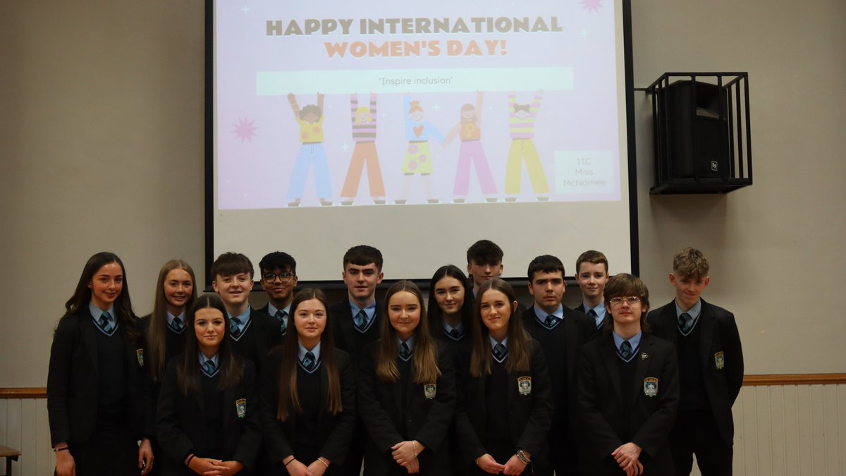 Miss McNamee’s Year 11 tutor group led senior assembly this morning to celebrate International Women’s Day, which takes place next Friday 8th March. The theme of International Women’s Day this year is ‘Inspire Inclusion’.