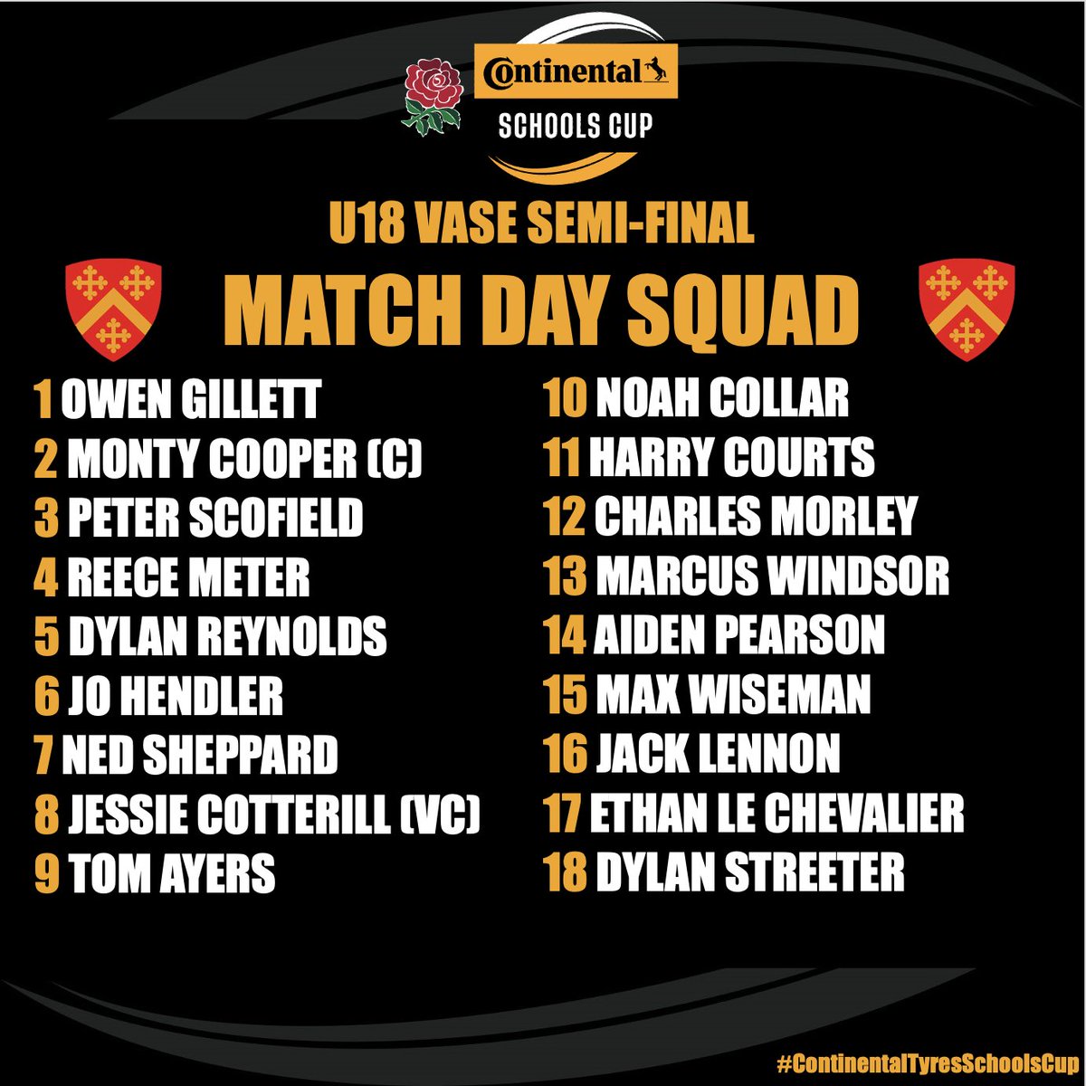 Rugby Football Union (@rfu) on Twitter photo 🏆It's time for the first <a href="/ContiUK/">Continental Tyres</a> Schools Cup Semi Final of the day at <a href="/AylesburyRFC/">Aylesbury RFC</a>!
⬇️Check out the teams as <a href="/Dunelmia/">Durham School</a> take on <a href="/FelstedSport/">Felsted Sport</a> in the U18 Vase
👀Watch it live
🔗bit.ly/3uRClua
#ContinentalTyresSchoolsCup 🏆It's time for the first <a href="/ContiUK/">Continental Tyres</a> Schools Cup Semi Final of the day at <a href="/AylesburyRFC/">Aylesbury RFC</a>!
⬇️Check out the teams as <a href="/Dunelmia/">Durham School</a> take on <a href="/FelstedSport/">Felsted Sport</a> in the U18 Vase
👀Watch it live
🔗bit.ly/3uRClua
#ContinentalTyresSchoolsCup