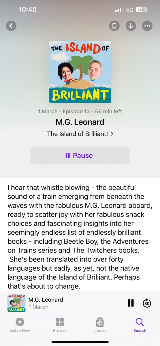 Today I’m visiting @isleofbrilliant to bring sugar goodness to @NadiaShireen & @frankcottrell_b and natter about books, birds, trains, beetles and writing! 😃 Listen wherever you get your podcasts!