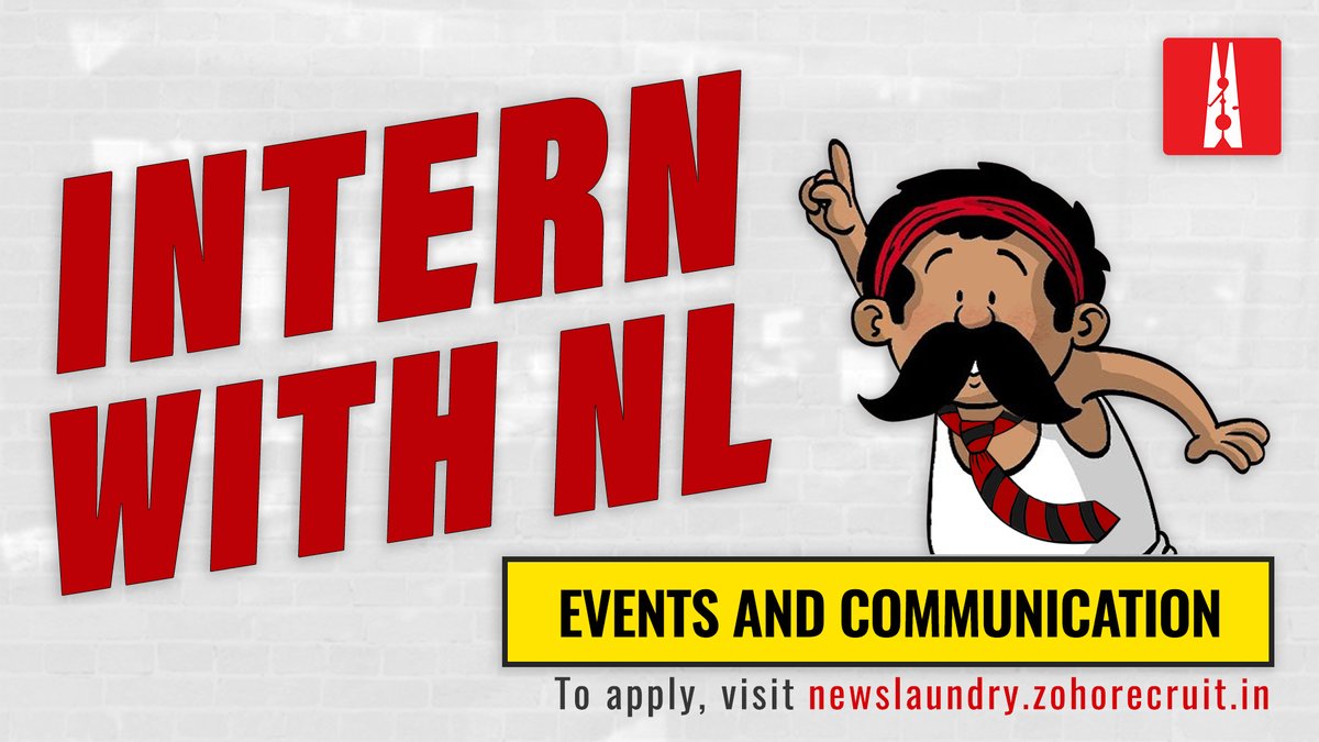 #InternshipAlert! 📢

We are looking for someone to assist our Outreach and Partnerships team in coordinating and communicating with partners and executing Newslaundry events.

For more details, and to apply: newslaundry.zohorecruit.in/jobs/Careers/4…