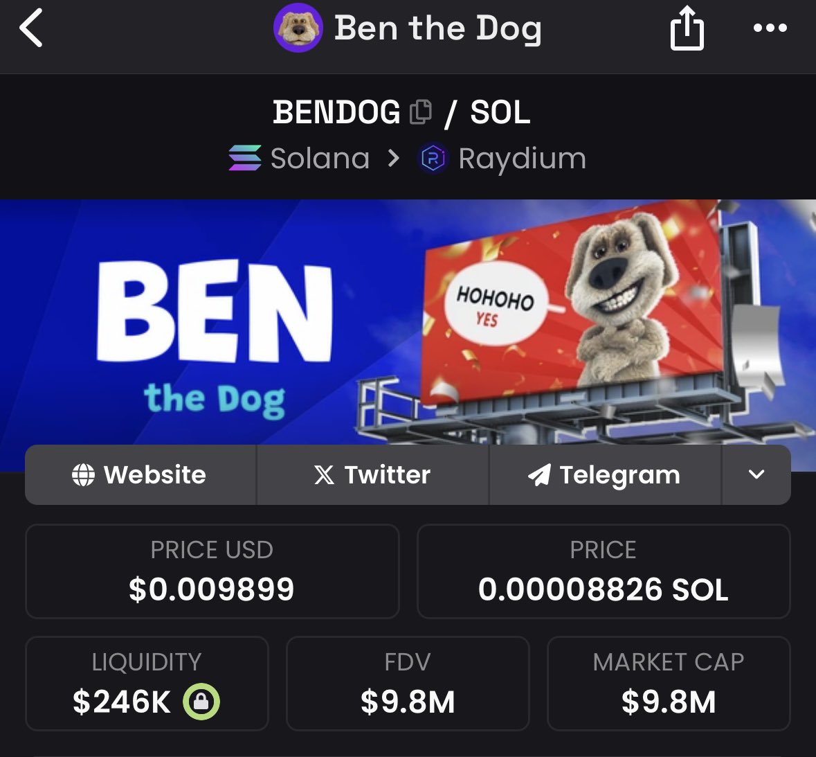 Good coins never really die, been observing $BENDOG for a while now and it has been dancing around 10mcap 

The community is still quite active, I feel like the next run will be 30m+, bought a bag here.