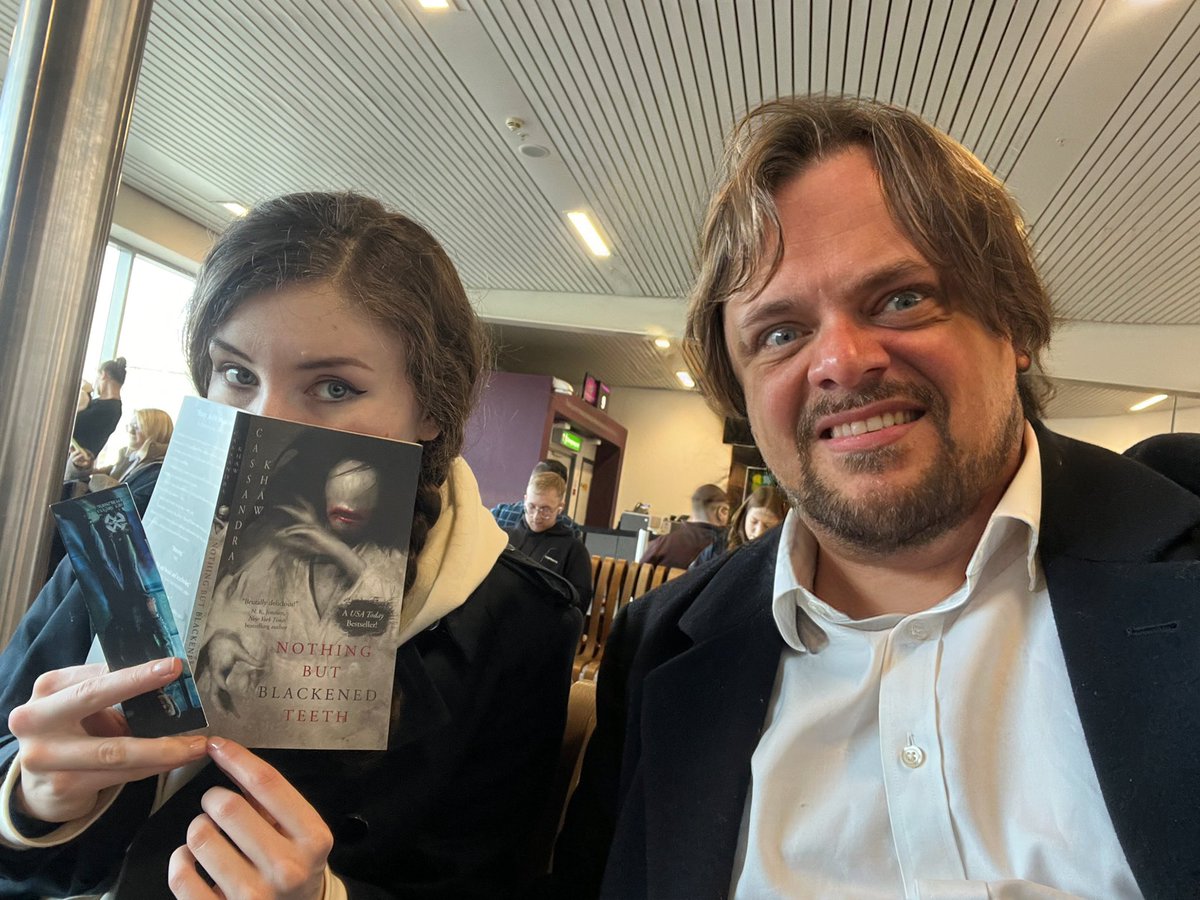 Lawrie Brewster (@lawriebrewster) on Twitter photo Close to boarding the plane to <a href="/romfordhorror/">Romford Horror Film Festival</a> Festival and yes you can expect many unnecessary updates on this journey! <a href="/MeganTremethick/">Megan Tremethick</a> is reading a ‘novel’ called ‘Nothing but blackened teeth’ 😊 #HorrorFamily #HorrorCommunity Close to boarding the plane to <a href="/romfordhorror/">Romford Horror Film Festival</a> Festival and yes you can expect many unnecessary updates on this journey! <a href="/MeganTremethick/">Megan Tremethick</a> is reading a ‘novel’ called ‘Nothing but blackened teeth’ 😊 #HorrorFamily #HorrorCommunity
