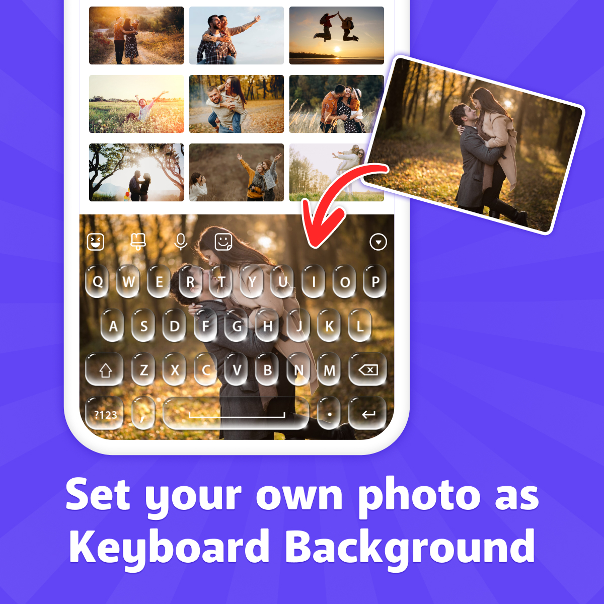 photo_keyboard's tweet image. Keyboard, but make it yours! Set your photo as the background and type in style. 📸

#photokeyboard #personalizedtyping #keyboard #mobilekeybord #keyboardchallenge #themes #CustomKeyboards #keyboardcustomization #keyboardeditor #colorfulkeys #diy #diykeyboard