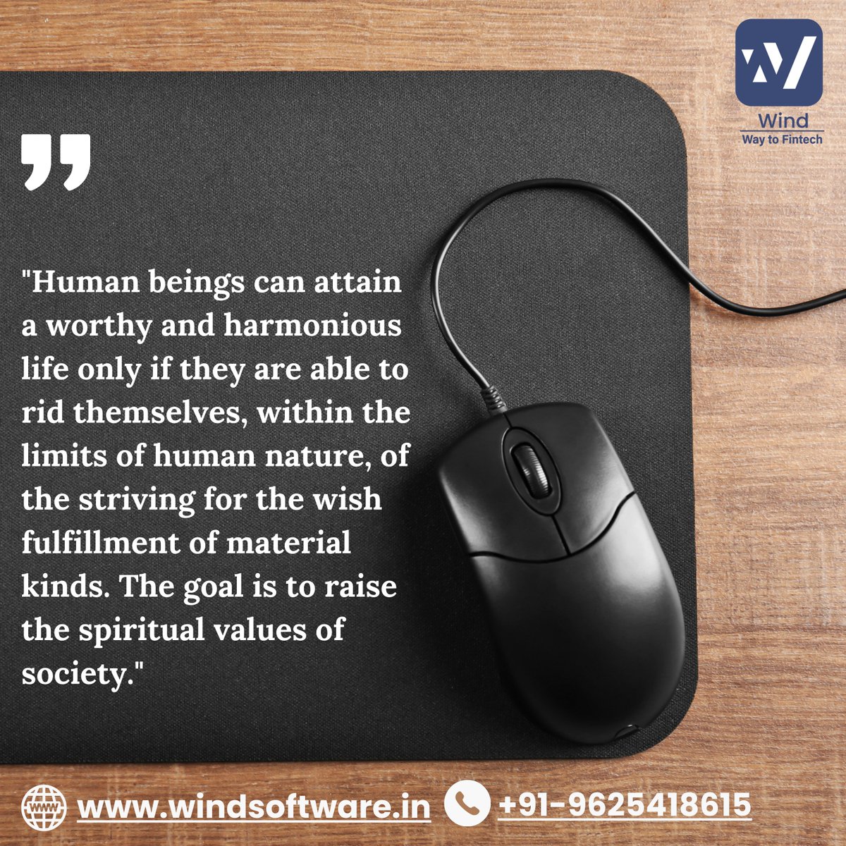 windsoftware's tweet photo. " Human beings can attain a worthy and harmonious life only if they are able to rid themselves, within the limits of human nature,
of the striving for the wish fulfillment of material kinds. the goals is to raise the spiritual values of society. "
.
#thoughts #windsoftware https://t.co/uP8tvkkmKz