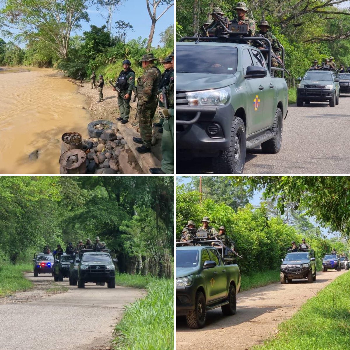 #FANB en defensa de nuestra Soberanía se encuentra desplegada en operaciones Escudo Bolivariano en las periferias y  a campo traviesa, salvaguardando la integridad territorial y combatiendo contra el flagelo de las bandas criminales ! 
#IntegrarEsVencer
#NoPodránConVenezuela