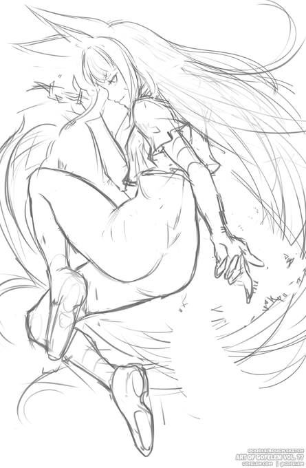 Nia with rollerblades rough sketch (2021).
#Xenoblade #ゼノブレイド 