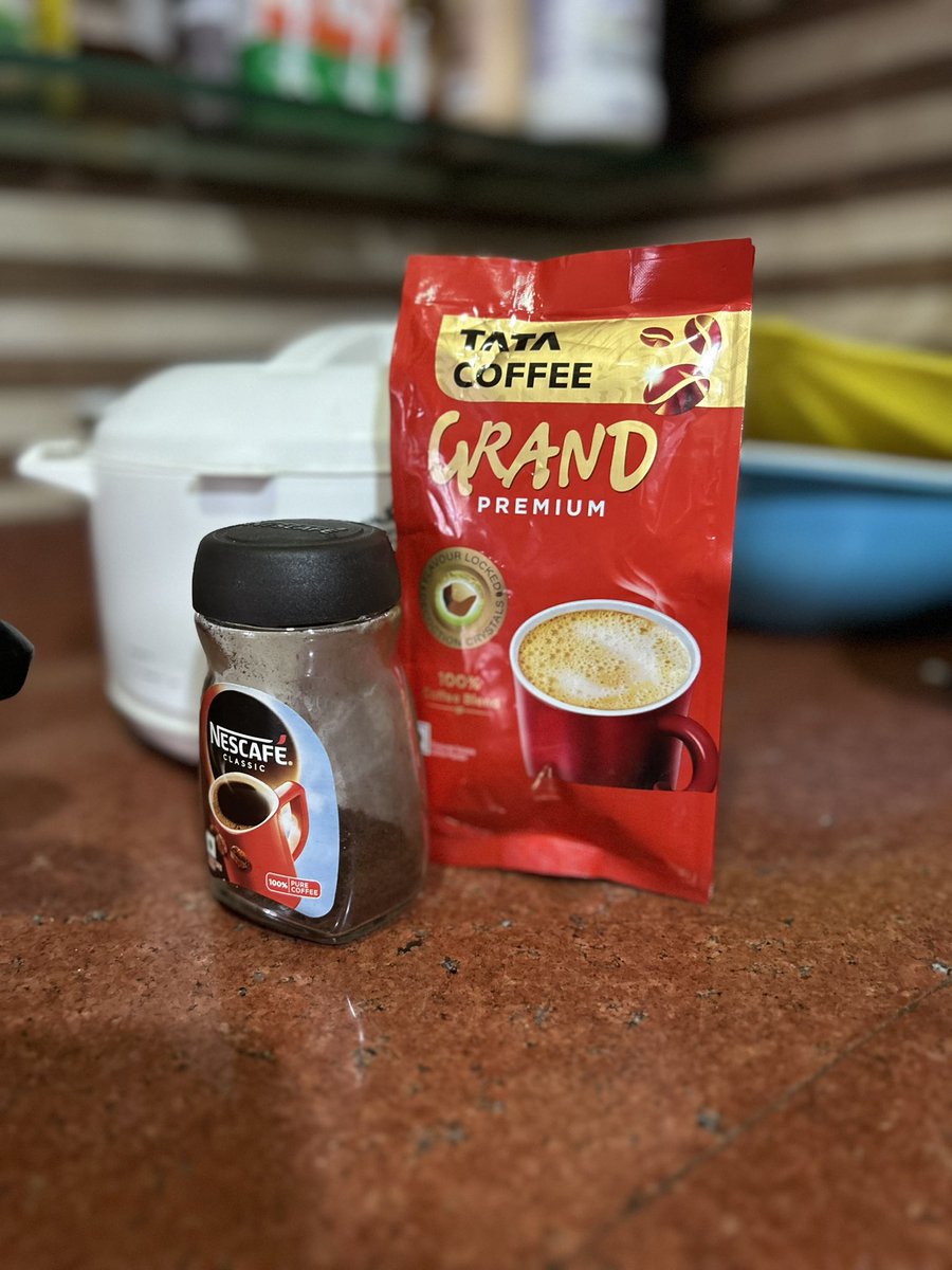 Found the Nescafé coffee jar almost empty. Bought Tata Grand coffee today. Replaced pro-Israel Swiss company Nestle’s coffee brand with homegrown Indian Tata’s coffee. Boycott foreign goods supporting the genocide of Palestinians. Replace them with local, domestic products.
