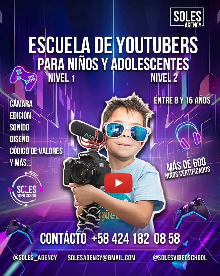 Inscripciones abiertas, cupos limitados nivel 1 y nivel 2 #LaEscuelaDeYoutubers @Soles_Agency