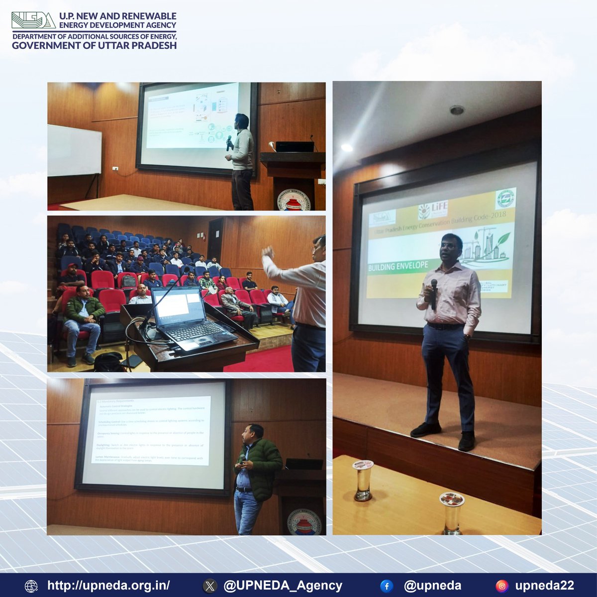 UPNEDA_Agency's tweet photo. Training program on "Uttar Pradesh Energy Conservation Building Code (UPECBC)" conducted by EEB Cell, UPNEDA/ UPSDA for the Students and Faculties of Shri Ramswaroop Memorial University, Lucknow on 29th February 2024.
#EEB_cell #EnergyEfficientBuilding #UPECBC #UPNEDA #UPSDA #TrainingProgram #UPNEDA_Agency
@CMOfficeUP
@aksharmaBharat
@isomendratomar
@ChiefSecyUP
@IASMaheshGupta
@MinOfPower
@UppclChairman
@RajKSinghIndia
@mnreindia
@UPNEDA_Agency
@beeindiadigital
@PetroleumMin
@Nise_Gurgaon
@SECI_Ltd
@SssNibe