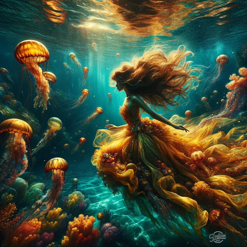 🐠#UnderwaterMagic #EtherealBeauty #VibrantUnderwater #MysticalSea #EnchantedWaters #OceanFantasy  #AquaticDreams #ColorfulDepths #AIart 🌊#AIArt2024