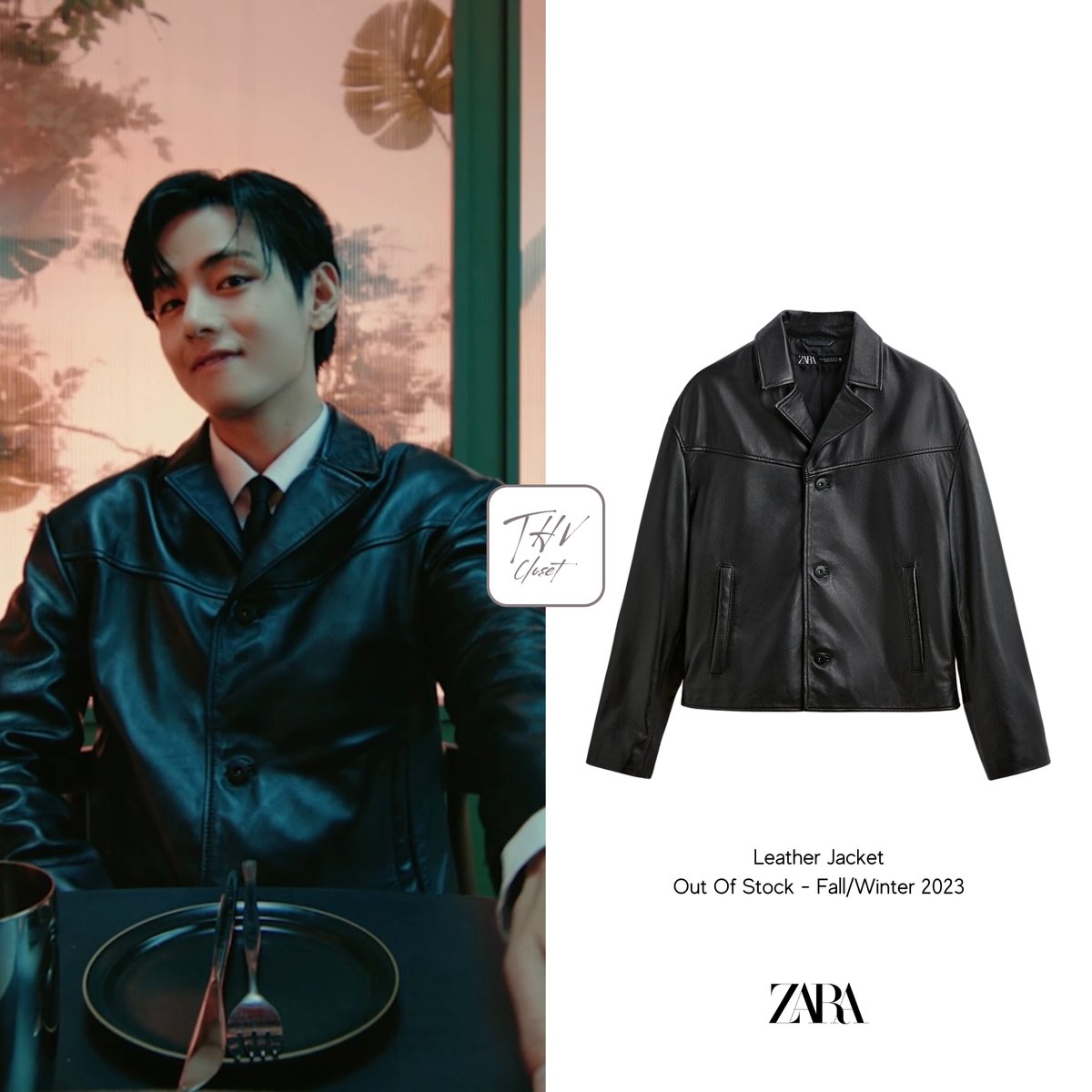 2024.03.01 | 'SimInvest' CF - 'V and Jackie Chan are now #ExperienceLimitlessWithSimInvest'| Kim Taehyung wearing: 

- Leather Jacket by Zara
 
#KimTaehyungCloset #thvcloset #BTSV #V #뷔