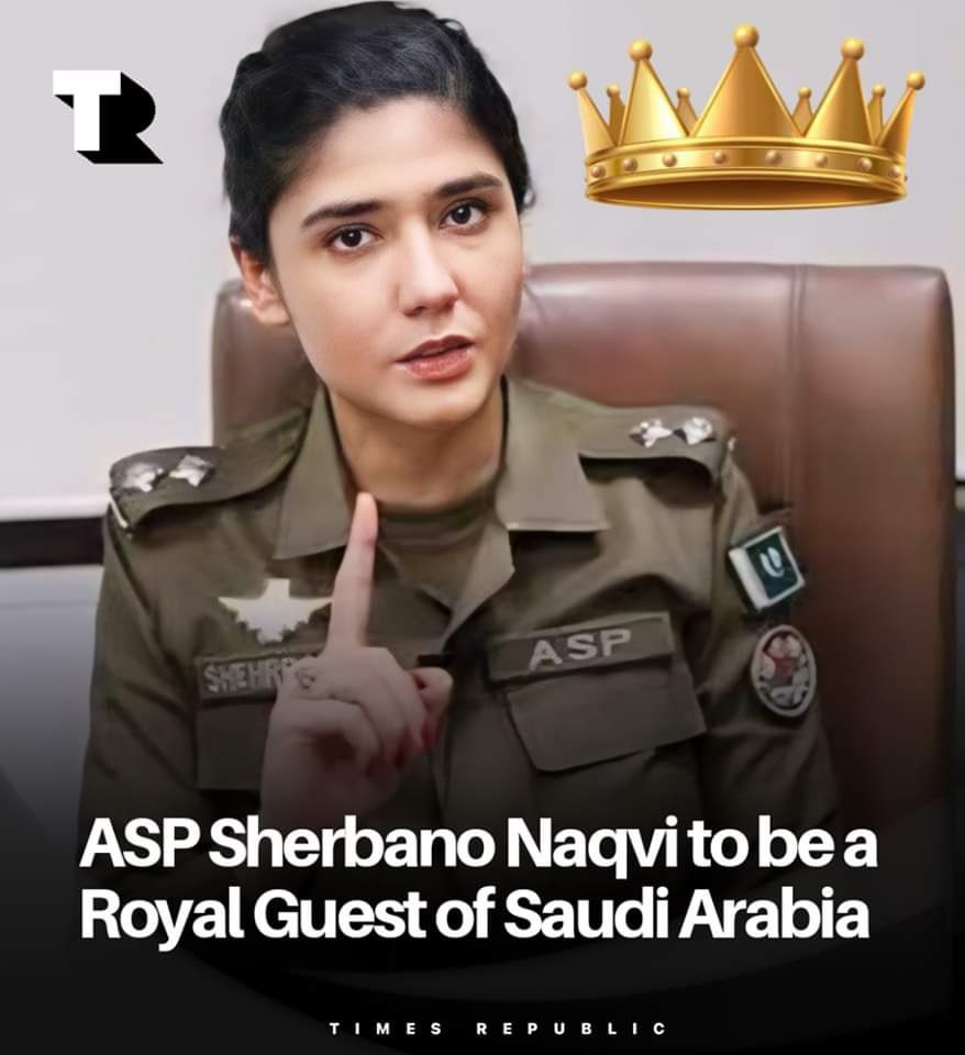 Saudi Arabia's Ambassador to Pakistan, Nawaf bin Said Al-Malki, to organize a special visit for ASP Syeda Shehrbano Naqvi and her family to Saudi Arabia as a Royal Guest This comes after she bravely saved a woman from a violent mob in Lahore's Achhra Market.