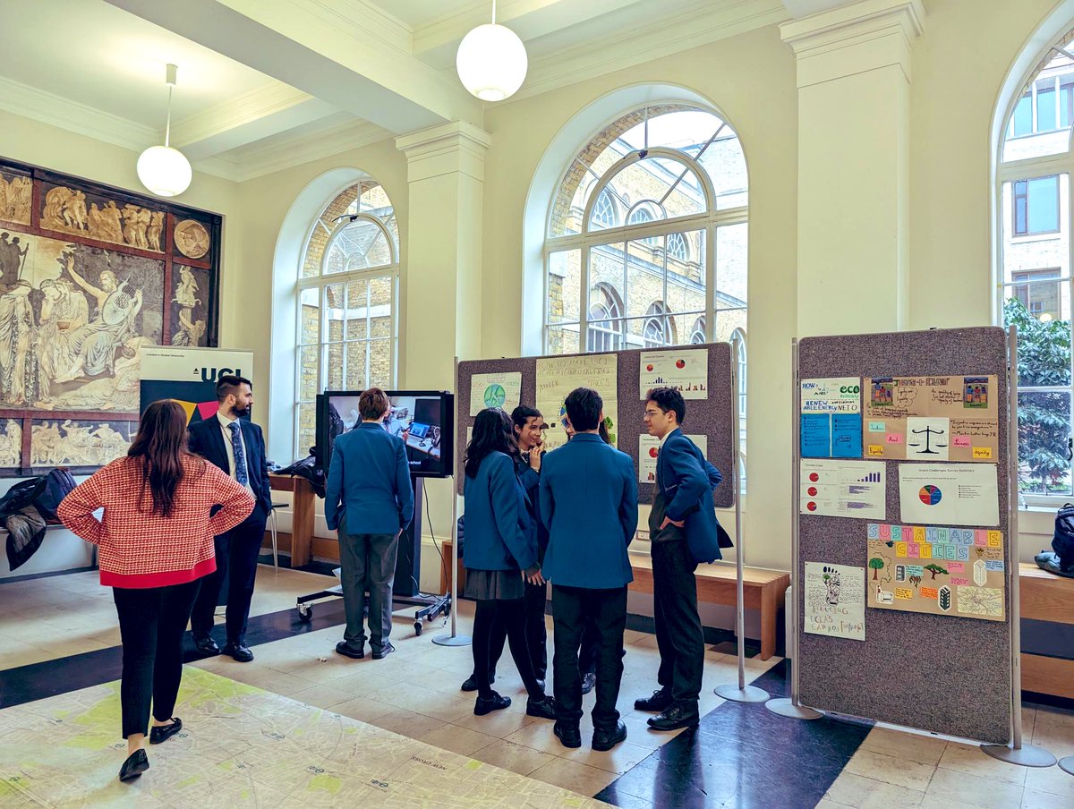 Well done to all the students from @UCL_Academy who exhibited their posters on the UCL Grand Challenges this week here at UCL! We were thrilled to have so many wonderful students displaying their work ⭐️ @GrandChallenges