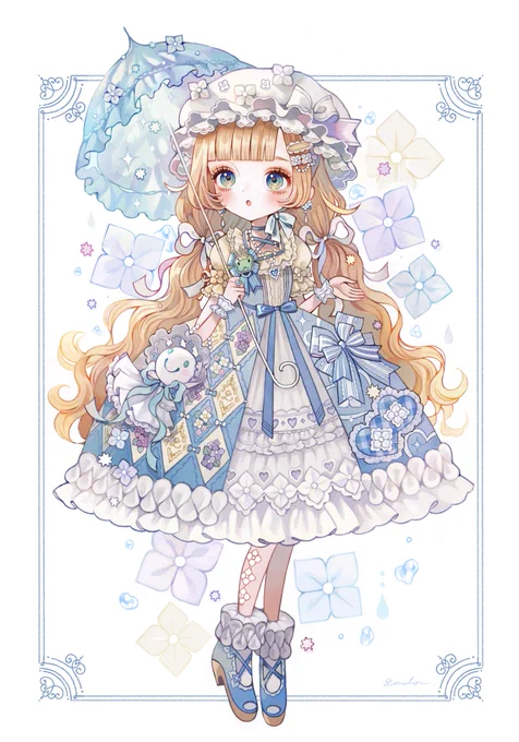hydrangea lolita 2024年6月に開催される「RomanticALaMode21」のメインイラスト描かせていただきました。 