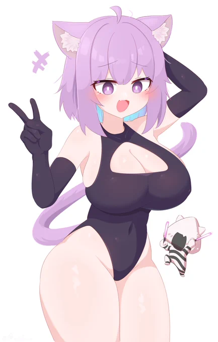 猫又おかゆ๑oヮo๑)#ホロライブ #絵かゆ 