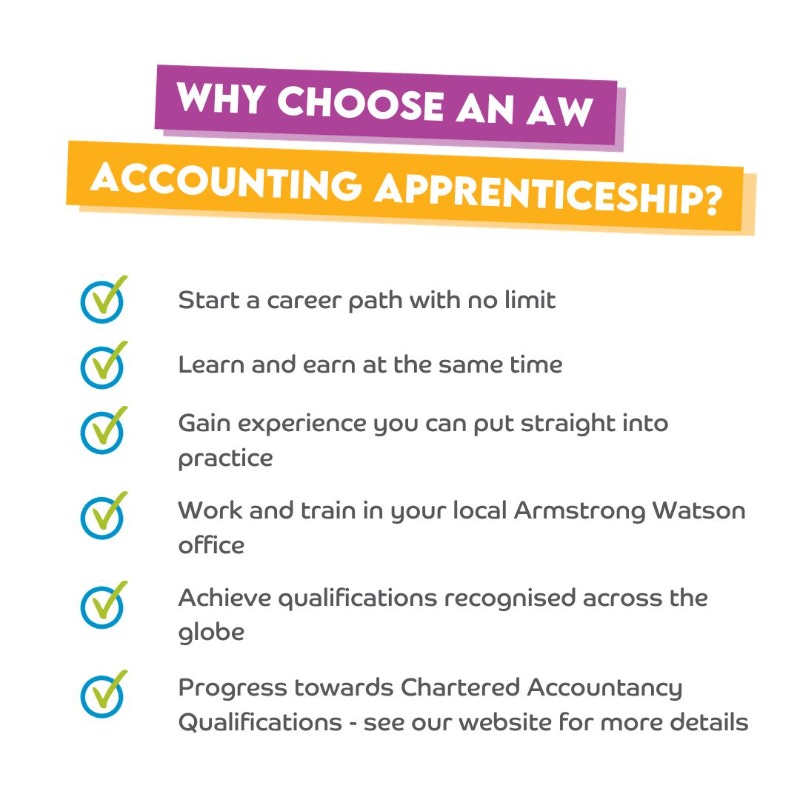 ArmstrongWatson's tweet photo. Are you looking to start your #career? Or know anyone that is? You can learn more about our professional #accounting #apprenticeships, and how to apply, here 👇