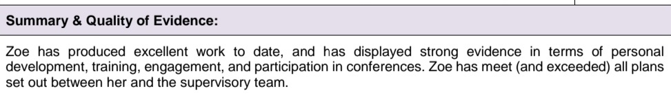 Just recieved notification I have passed year 3 PhD annual review. I enjoy the review process as it helps build some confidence that I am getting something right but cant actually believe I am now in year 4 so over half way through.Time flies #phdlife #forensic #fingerprints