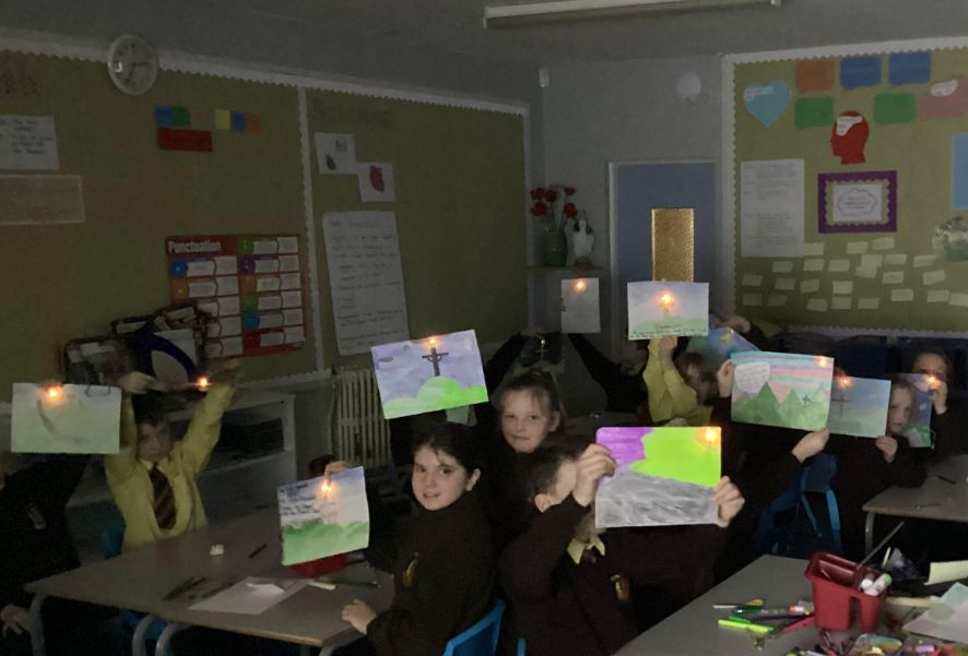 Look at these amazing light up posters for our prayer tables! #RE #DT #cross curricular