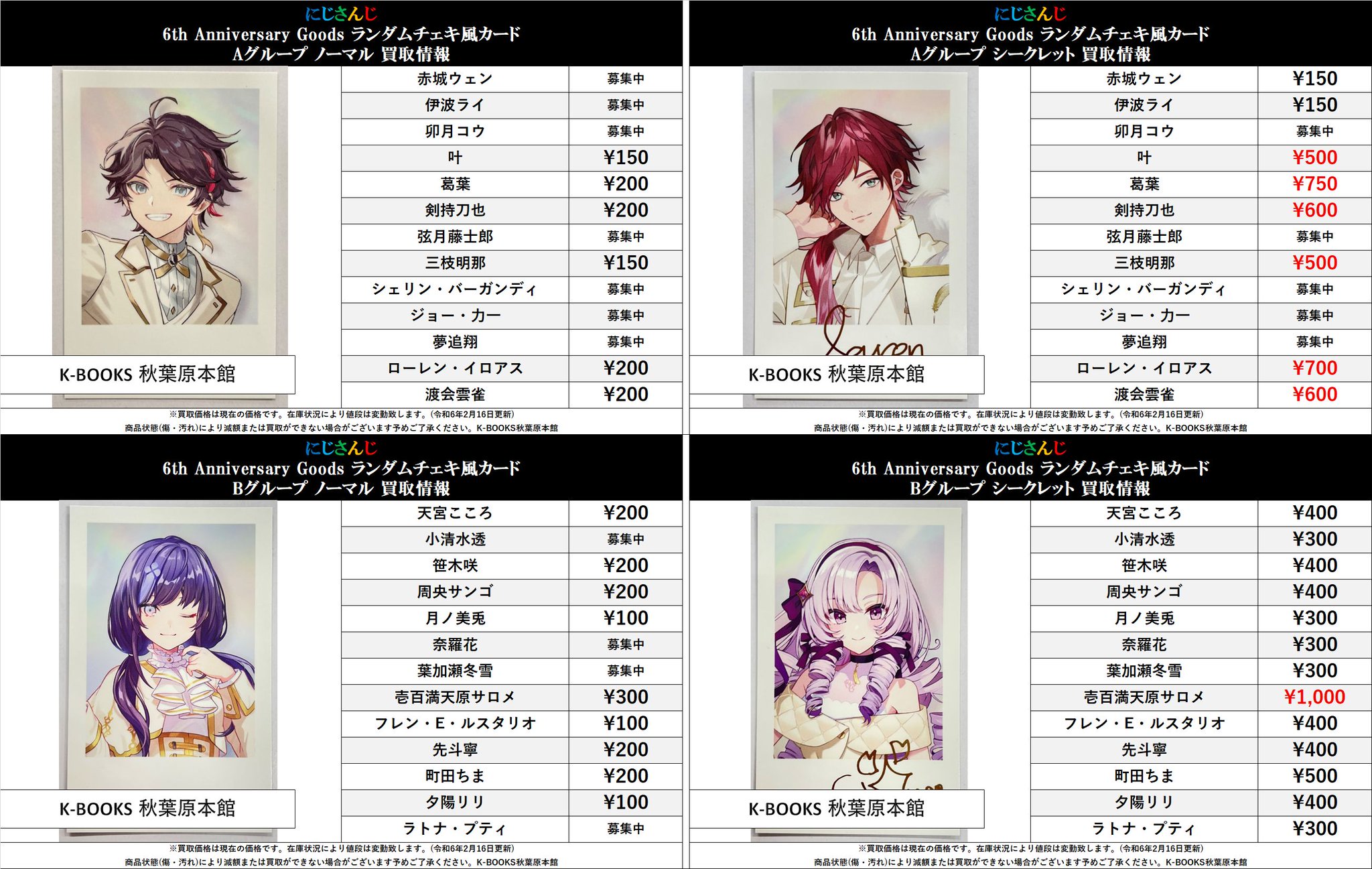 剣持刀也 チェキ風カード ハピトリ 5周年
