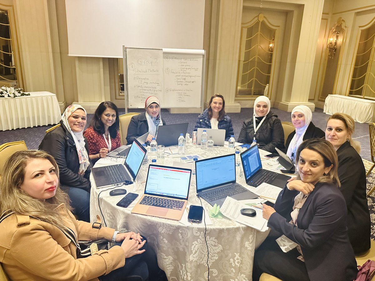 POEM-St.Jude 4th #Research Workshop Day 2️⃣ Meet our Group 2 led by Dr. Mini Devidas and Dr. Raya Saab for #prospective project proposals! #pediatric #cancer @StJudeResearch