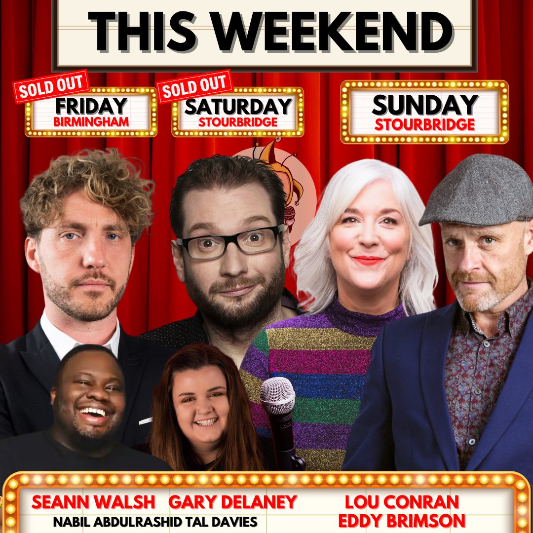 After four shows last weekend, we've got FIVE this weekend! Last few tickets for Eddy & Lou - book now at funnybeeseness.co.uk @GrandmasterNabz