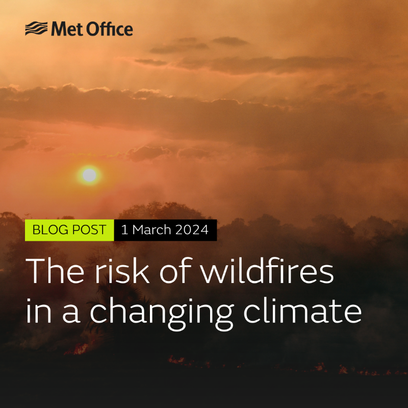 MetOffice_Sci's tweet photo. Is the risk and impact of wildfires changing with the #climate? 🔥

Find out more 👇 #GetClimateReady
