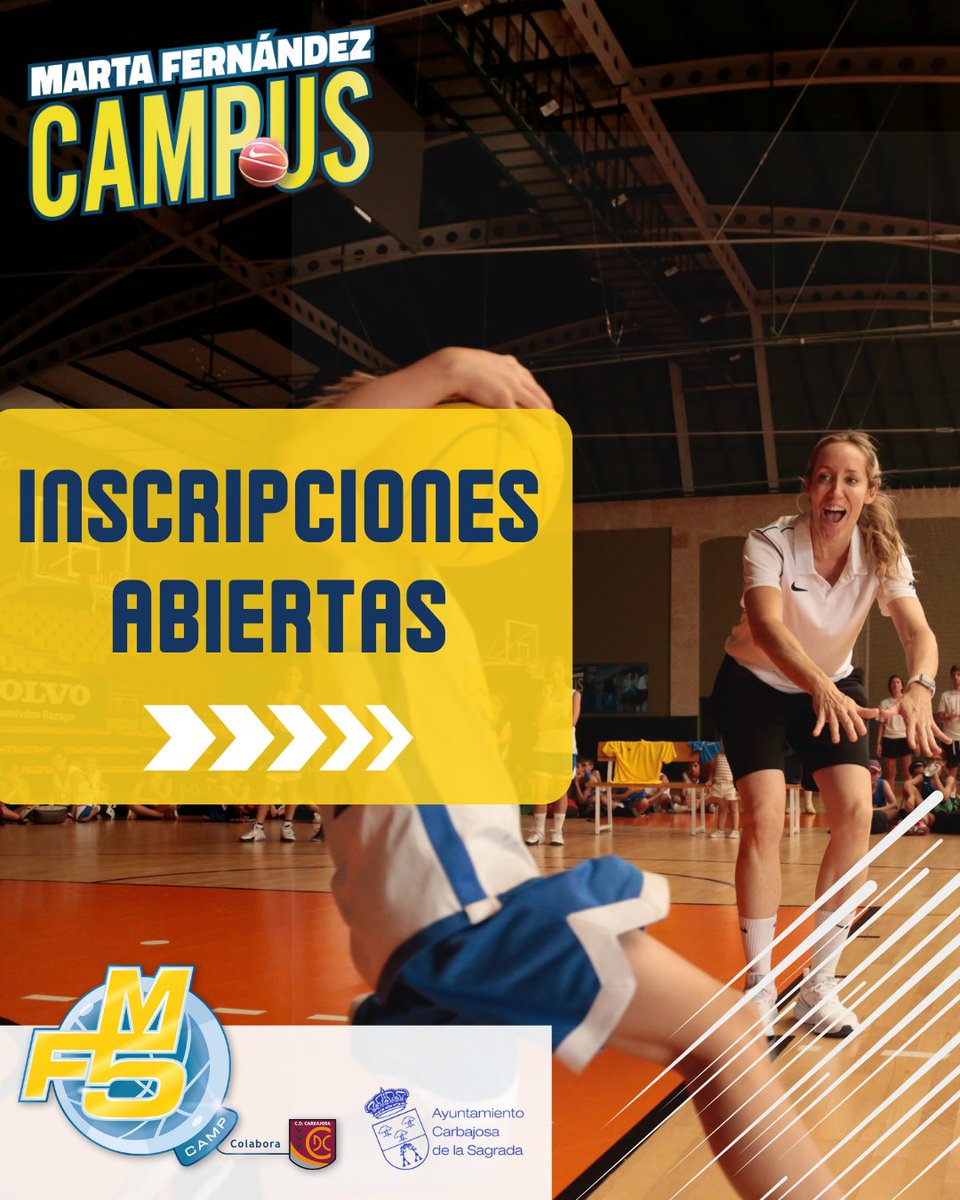 🚨 ¡INSCRIPCIONES ABIERTAS! 🚨 ➡️ campusmartafernandez.com #Campus #MartaFernández #MF5 #Verano #baloncesto #víveloquenotelocuenten