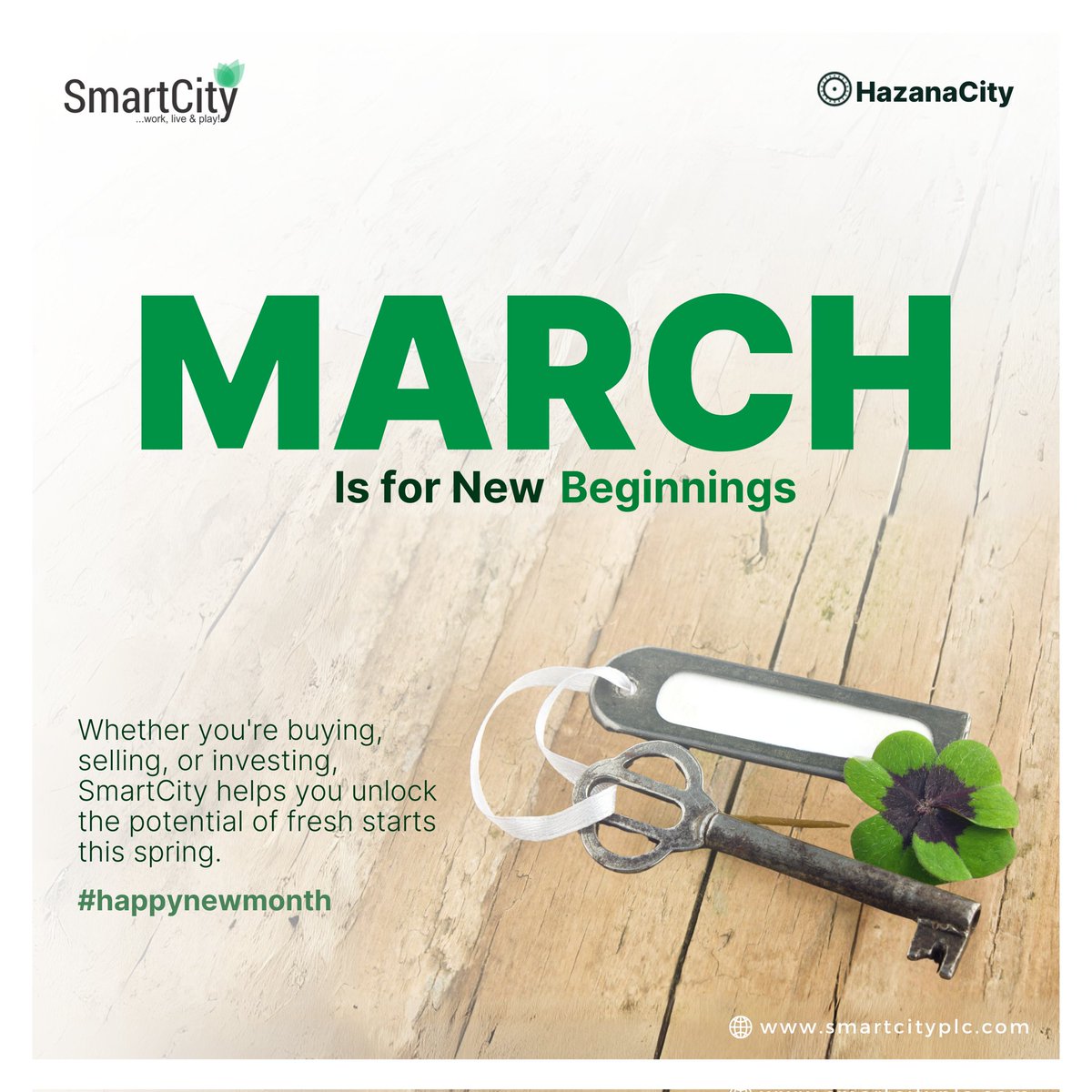 Spring has sprung! Its time to march into reality. Make your dream home a haven of joy and comfort. SmartCity Plc is here to help you turn your dream home into reality with HazanaCity.
Follow us to find out more or send a DM.
#hazanacity #smartcityplc #march #smartcity