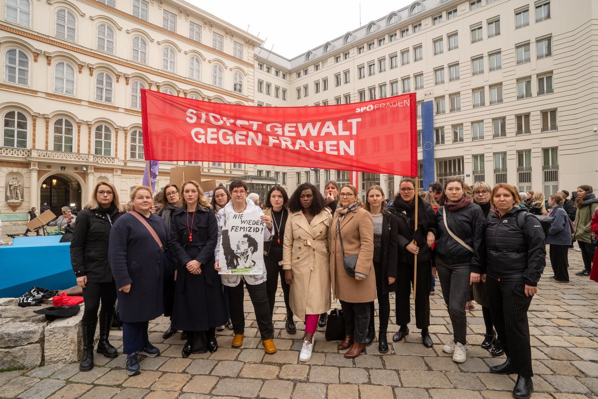Wir haben uns dem Schreitag des <a href="/Frauenring/">Österreichischer Frauenring</a> am Minoritenplatz angeschlossen, weil wir wütend sind! Bereits 7 Frauen, sind in diesem Jahr ermordet worden – 5 davon letzte Woche innerhalb von 24h. Einzig und allein, weil sie Frauen sind! Wir schreien: STOPPT FEMIZIDE!