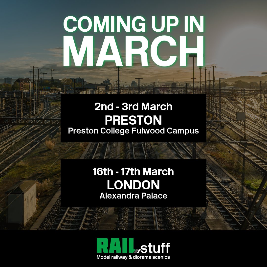 railstuff's tweet image. It's a new month and we have a couple of cracking shows in March!

#ModelRailway #Diorama