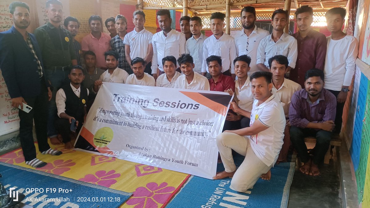ArakanForum's tweet photo. Today, March 1, 2024, the Arakan Rohingya Youth Forum (ARYF) successfully conducted a training session on Human Rights. We believe that this training will help Rohingya youths understand and gain more ideas about Human Rights.
#training #humanrights #Rohingya #refugees #ARYF https://t.co/i3Ub1pEf10