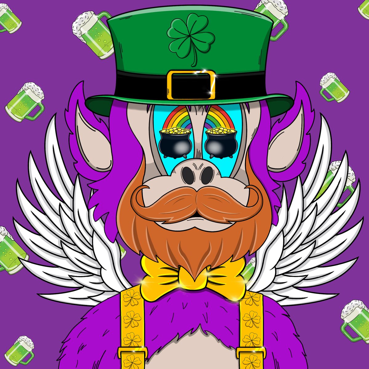 SteakerX's tweet image. My #FlexFriday is my #SpringApe from @ApingRiotCNFT they start earning bonus @TheFarmBots #Drips starting today for the whole month of March! Eye popping fun colorful art with utility.